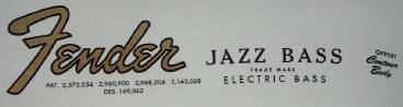 logo Jazz Bass 1962