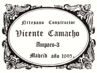 guitares classiques de très haut niveau de Vicente Camacho